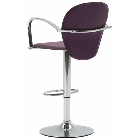 TRUE DEAL Tabourets De Bar Avec Accoudoir 2 Pcs Violet Similicuir 7 TRUE DEAL Tabourets De Bar Avec Accoudoir 2 Pcs Violet Similicuir – Image 5