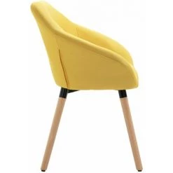 TRUE DEAL Chaise De Salle à Manger Jaune Tissu -banc et tabouret Soldes Boutique 26273084 3