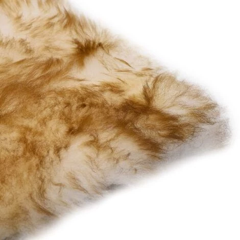 TRUE DEAL Coussins De Chaise 2 Pcs Mélange De Marron Mouton Véritable 5 TRUE DEAL Coussins De Chaise 2 Pcs Mélange De Marron Mouton Véritable – Image 3