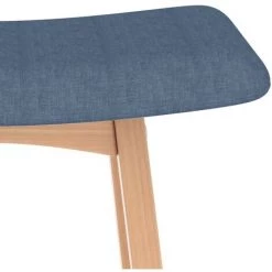 TRUE DEAL Tabourets De Bar 2 Pcs Bleu Tissu -banc et tabouret Soldes Boutique 26300980 5