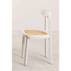 Chaise En Bois Alena SKLUM Bois De Bouleau - Osier - Gris Glacial -banc et tabouret Soldes Boutique 26365912 5