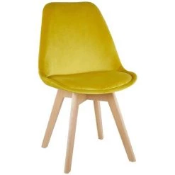 LÚZETE - CHAISE TOWER VELOURS MOUTARDE - Moutarde