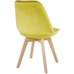 LÚZETE - CHAISE TOWER VELOURS MOUTARDE - Moutarde -banc et tabouret Soldes Boutique 26509631 3