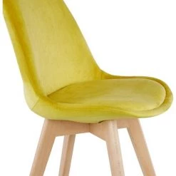 LÚZETE - CHAISE TOWER VELOURS MOUTARDE - Moutarde -banc et tabouret Soldes Boutique 26509631 4