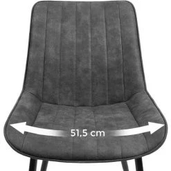 SONGMICS Chaise De Salle à Manger, Lot De 2, Fauteuil, Siège Rembourrée, Avec Dossier, Tissu Imitation Daim, Pieds En Métal, Charge 110 Kg, Pour Salle à Manger, Salon, Chambre, Gris LDC090G01 - Gris 10 SONGMICS Chaise De Salle à Manger, Lot De 2, Fauteuil, Siège Rembourrée, Avec Dossier, Tissu Imitation Daim, Pieds En Métal, Charge 110 Kg, Pour Salle à Manger, Salon, Chambre, Gris LDC090G01 - Gris -banc et tabouret Soldes Boutique 26850481 4