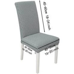 ASUPERMALL Chaise Slipcover, Haute Extensible Amovible Housse De Chaise Chaise Lavable Protecteur Housse De Siege, Jacquard Rhombus, Housse De Chaise Housse Pour Home Party Hotel Ceremonie De Mariage, Rouge -banc et tabouret Soldes Boutique 26941920 5