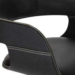 VidaXL Chaise De Salle à Manger Bois Courbé Et Similicuir Noir - Noir 11 VidaXL Chaise De Salle à Manger Bois Courbé Et Similicuir Noir - Noir -banc et tabouret Soldes Boutique 2707267 5