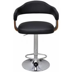 VidaXL Tabourets De Bar 2 Pcs Bois Courbé - Noir -banc et tabouret Soldes Boutique 2707271 3