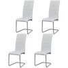 Chaises De Salle à Manger Cantilever Similicuir Blanc 4 Pcs VidaXL 2 Chaises De Salle à Manger Cantilever Similicuir Blanc 4 Pcs VidaXL -banc et tabouret Soldes Boutique 2707378 1