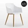 LIFE INTERIORS EDEN Lot De 6 Chaises Design Scandinave Blanches - Accoudoirs - Salle à Manger, Cuisine, Salon, Chambre - Blanc 2 LIFE INTERIORS EDEN Lot De 6 Chaises Design Scandinave Blanches - Accoudoirs - Salle à Manger, Cuisine, Salon, Chambre - Blanc -banc et tabouret Soldes Boutique 27144490 1