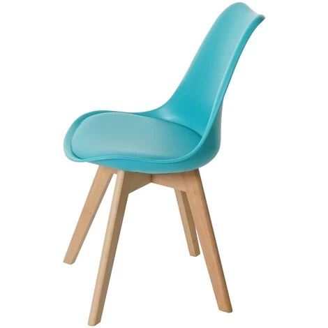 6x Chaise De Salle à Manger HHG-919, Cuisine, Design Rétro ~ Turquoise/turquoise, Similicuir, Pieds Clairs 6 6x Chaise De Salle à Manger HHG-919, Cuisine, Design Rétro ~ Turquoise/turquoise, Similicuir, Pieds Clairs – Image 4