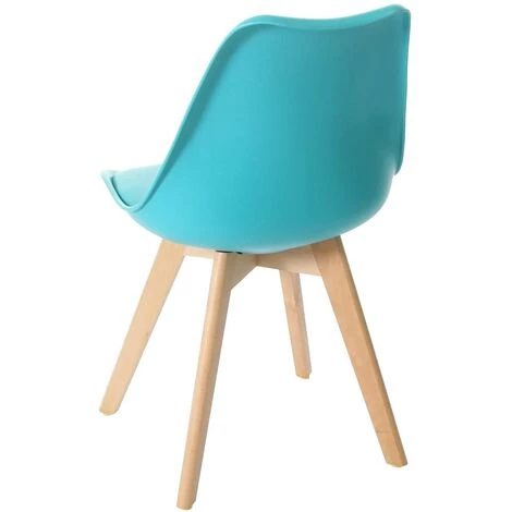 6x Chaise De Salle à Manger HHG-919, Cuisine, Design Rétro ~ Turquoise/turquoise, Similicuir, Pieds Clairs 7 6x Chaise De Salle à Manger HHG-919, Cuisine, Design Rétro ~ Turquoise/turquoise, Similicuir, Pieds Clairs – Image 5