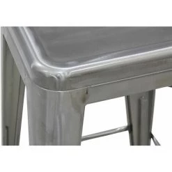 AUBRY GASPARD Tabouret De Bar En Acier Brossé Gris - Gris 5 AUBRY GASPARD Tabouret De Bar En Acier Brossé Gris - Gris -banc et tabouret Soldes Boutique 27165809 2