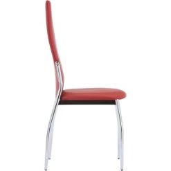 Topdeal Chaises De Salle à Manger 2 Pcs Rouge Similicuir -banc et tabouret Soldes Boutique 27235383 5