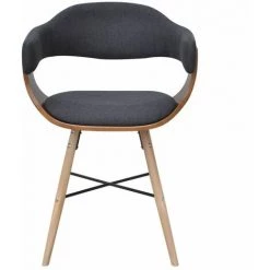 Chaises De Salle à Manger 2 Pcs Bois Courbé Et Tissu Gris Foncé VidaXL 10 Chaises De Salle à Manger 2 Pcs Bois Courbé Et Tissu Gris Foncé VidaXL -banc et tabouret Soldes Boutique 2728104 4