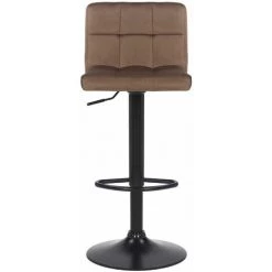 CLP Tabouret De Bar Feni En Velours Marron 8 CLP Tabouret De Bar Feni En Velours Marron -banc et tabouret Soldes Boutique 27421056 2
