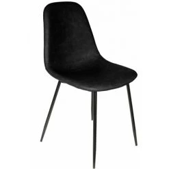 THE HOME DECO FACTORY Chaise Design Vintage Amber - 54 X 44 X 85 - Noir