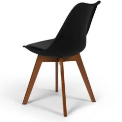 IDMARKET Lot De 6 Chaises SARA Noires Pieds Foncés Pour Salle à Manger - Noir -banc et tabouret Soldes Boutique 27598079 4