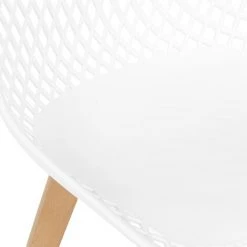 IDMARKET Lot De 4 Chaises MANDY Blanches Pour Salle à Manger - Blanc -banc et tabouret Soldes Boutique 27748412 4