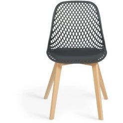 IDMARKET Lot De 4 Chaises MANDY Grises Pour Salle à Manger - Gris -banc et tabouret Soldes Boutique 27748429 3