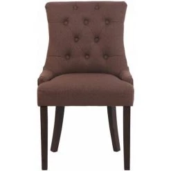 CLP Chaise De Salle à Manger Inverness En Tissu Marron Antique -banc et tabouret Soldes Boutique 27849778 2