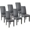TECTAKE Lot De 6 Chaises Aspect Cuir - Lot De 6 Chaises Salle A Manger, Chaises De Cuisine, Chaises De Salon - Gris 2 TECTAKE Lot De 6 Chaises Aspect Cuir - Lot De 6 Chaises Salle A Manger, Chaises De Cuisine, Chaises De Salon - Gris -banc et tabouret Soldes Boutique 27949592 1