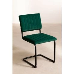 Chaise En Velours Orwell SKLUM Velours - Fer Vert Jungle - Vert Jungle -banc et tabouret Soldes Boutique 27977495 3