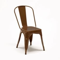 AHD AMAZING HOME DESIGN Chaise Tolix Industrielle En Acier Et Métal Pour Cuisine Et Bars Steel One | Marron 9 AHD AMAZING HOME DESIGN Chaise Tolix Industrielle En Acier Et Métal Pour Cuisine Et Bars Steel One | Marron -banc et tabouret Soldes Boutique 28011490 3