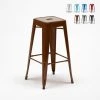 AHD AMAZING HOME DESIGN Tabouret Style Tolix Industriel En Acier Et Métal Pour Bars Et Cuisines Steel Up | Marron -banc et tabouret Soldes Boutique 28011493 1