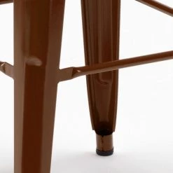AHD AMAZING HOME DESIGN Tabouret Style Tolix Industriel En Acier Et Métal Pour Bars Et Cuisines Steel Up | Marron -banc et tabouret Soldes Boutique 28011493 5