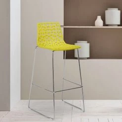 Tabouret De Bar De Cuisine Grand Soleil 74 Cm Design Spider Slitta | Jaune -banc et tabouret Soldes Boutique 28012707 2