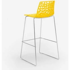 Tabouret De Bar De Cuisine Grand Soleil 74 Cm Design Spider Slitta | Jaune -banc et tabouret Soldes Boutique 28012707 4