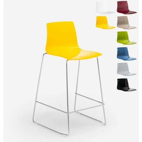 Grand Soleil Tabouret Design Moderne De Bar Et Cuisine 64 Cm Mini Imola | Jaune 3 Grand Soleil Tabouret Design Moderne De Bar Et Cuisine 64 Cm Mini Imola | Jaune