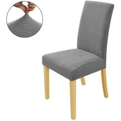LONGZIMING 4 Pack Super Fit Stretch Amovible Lavable Courte Chaise De Salle À Manger Housse De Protection Housse De Siège Pour Hôtel, Salle À Manger, Cérémonie, Banquet De Mariage -banc et tabouret Soldes Boutique 28030203 2