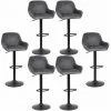 OOBEST Tabouret De Bar Tissu Lot De 6, Hauteur Réglable, Pour Bar, Comptoir Ou Cuisine, Gris -banc et tabouret Soldes Boutique 28078023 1