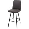 Tabouret De Bar HHG-947, Tabouret De Comptoir, Repose-pieds Tissu/textile En Acier ~ Gris-brun -banc et tabouret Soldes Boutique 28161840 1