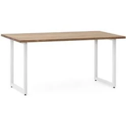 BOX FURNITURE Table Salle A Manger ICub Strong ECO 80x160x75 Cm Blanc Effect-Vintage - Blanc