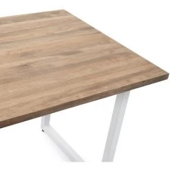 BOX FURNITURE Table Salle A Manger ICub Strong ECO 80x160x75 Cm Blanc Effect-Vintage - Blanc -banc et tabouret Soldes Boutique 28164290 3
