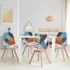 IDMARKET Lot De 4 Chaises SARA Motifs Patchworks Multi-couleurs - Multicolor -banc et tabouret Soldes Boutique 28186982 1