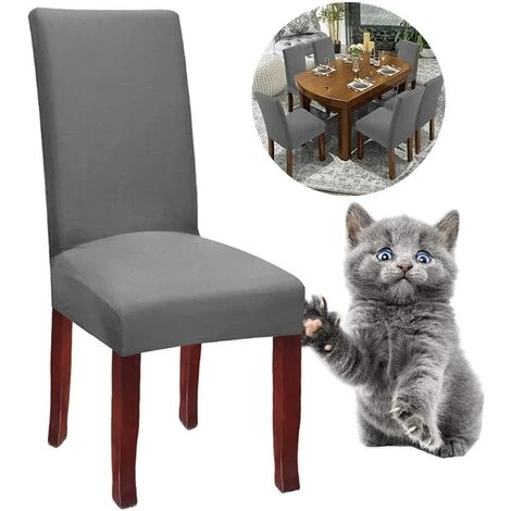 Kueatily Housse De Chaise Extensible Housses De Chaise Haut Dossier Elastiques Housse De Protection Pour Salle à Manger H?tel (Gris, 4 Pièces) 3 Kueatily Housse De Chaise Extensible Housses De Chaise Haut Dossier Elastiques Housse De Protection Pour Salle à Manger H?tel (Gris, 4 Pièces)