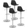 FROMM & STARCK Lot De 4 Tabourets De Bar Dossier Chaise Design Cuisine Bistrot Acier PP 150kg - Noir, Blanc 2 FROMM & STARCK Lot De 4 Tabourets De Bar Dossier Chaise Design Cuisine Bistrot Acier PP 150kg - Noir, Blanc -banc et tabouret Soldes Boutique 28259234 1
