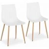 FROMM & STARCK Lot De 2 Chaises Design À Fentes Cuisine Salle À Manger Plastique PP Blanc 150kg - Blanc -banc et tabouret Soldes Boutique 28259236 1
