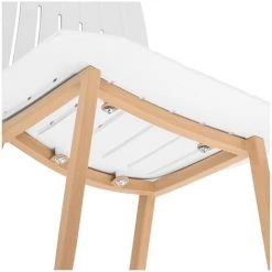 FROMM & STARCK Lot De 2 Chaises Design À Fentes Cuisine Salle À Manger Plastique PP Blanc 150kg - Blanc -banc et tabouret Soldes Boutique 28259236 2