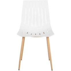 FROMM & STARCK Lot De 2 Chaises Design À Fentes Cuisine Salle À Manger Plastique PP Blanc 150kg - Blanc -banc et tabouret Soldes Boutique 28259236 5