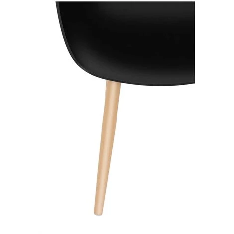 FROMM & STARCK Lot De 2 Chaises Scandinaves Cuisine Salle À Manger Plastique / Acier Noir 150kg - Noir 5 FROMM & STARCK Lot De 2 Chaises Scandinaves Cuisine Salle À Manger Plastique / Acier Noir 150kg - Noir – Image 3