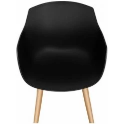 FROMM & STARCK Lot De 2 Chaises Scandinaves Cuisine Salle À Manger Plastique / Acier Noir 150kg - Noir 11 FROMM & STARCK Lot De 2 Chaises Scandinaves Cuisine Salle À Manger Plastique / Acier Noir 150kg - Noir -banc et tabouret Soldes Boutique 28259265 5
