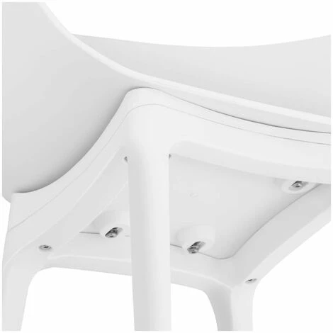 FROMM & STARCK Lot De 2 Chaises Design De Cuisine Salle À Manger Plastique 60x44cm Blanc 150kg - Blanc 4 FROMM & STARCK Lot De 2 Chaises Design De Cuisine Salle À Manger Plastique 60x44cm Blanc 150kg - Blanc – Image 2