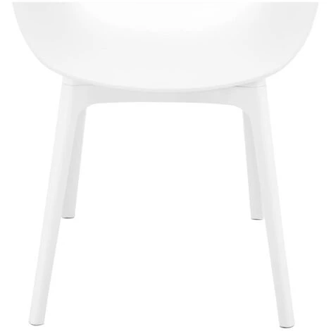 FROMM & STARCK Lot De 2 Chaises Design De Cuisine Salle À Manger Plastique 60x44cm Blanc 150kg - Blanc 6 FROMM & STARCK Lot De 2 Chaises Design De Cuisine Salle À Manger Plastique 60x44cm Blanc 150kg - Blanc – Image 4