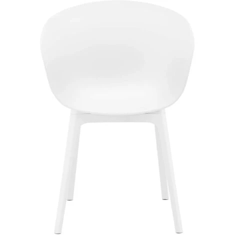 FROMM & STARCK Lot De 2 Chaises Design De Cuisine Salle À Manger Plastique 60x44cm Blanc 150kg - Blanc 7 FROMM & STARCK Lot De 2 Chaises Design De Cuisine Salle À Manger Plastique 60x44cm Blanc 150kg - Blanc – Image 5