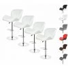 OOBEST 4 X Tabouret De Bar Chaises De Bar Dossier Rembourré Pivotantes Et Réglables En Hauteur Blanc 1 OOBEST 4 X Tabouret De Bar Chaises De Bar Dossier Rembourré Pivotantes Et Réglables En Hauteur Blanc -banc et tabouret Soldes Boutique 28438563 1